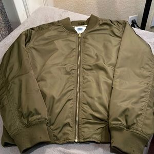 Old Navy Vintage Satin Bomber Jacket size Large